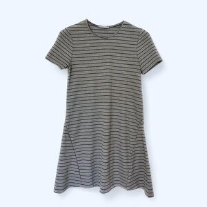 Zara Striped Short-Sleeved Dress